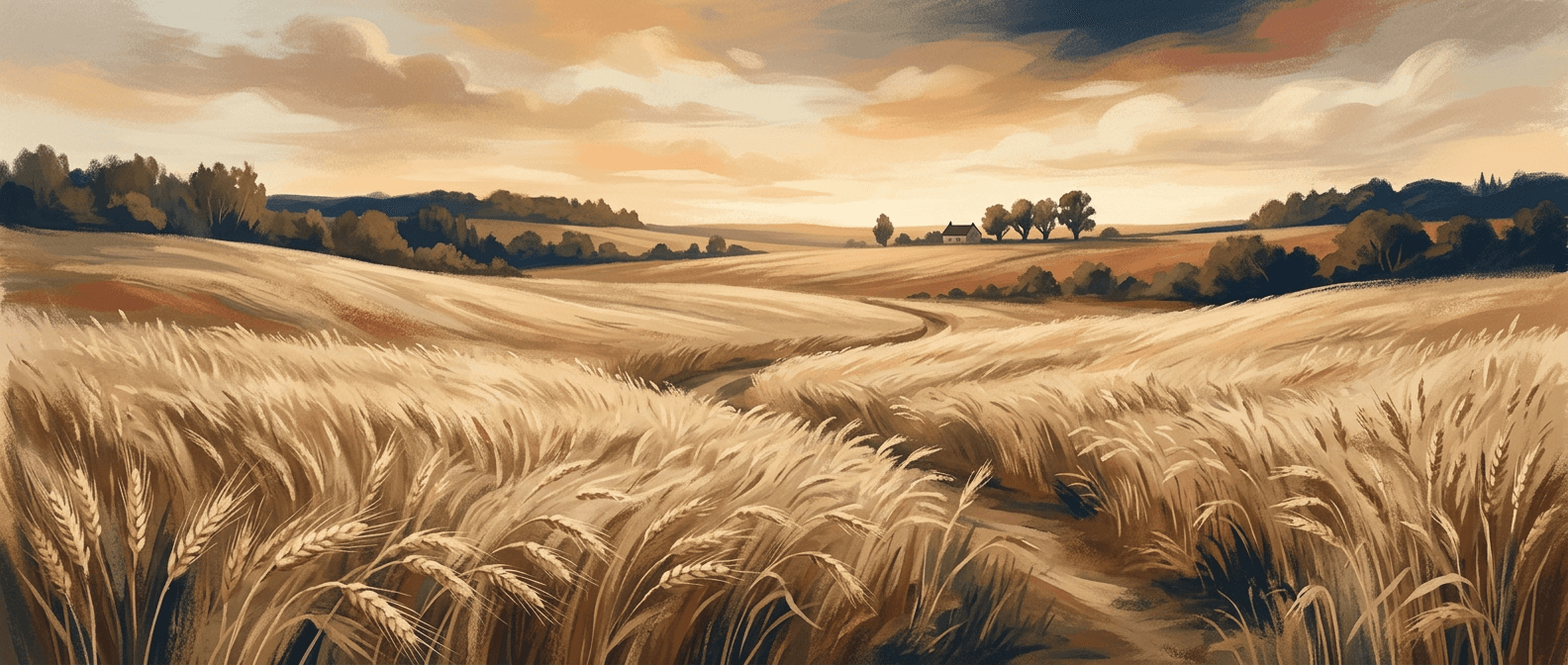 Warm-toned illustration of seeds growing beneath soil toward sunlight