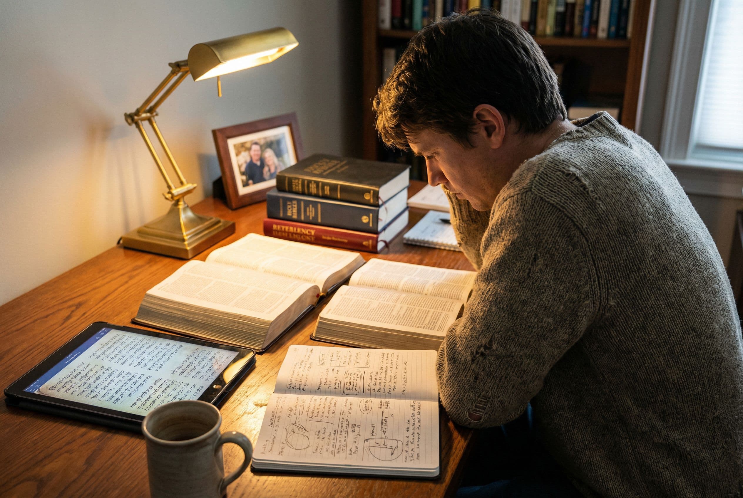 A private moment using Psalmlog for voice Bible journaling