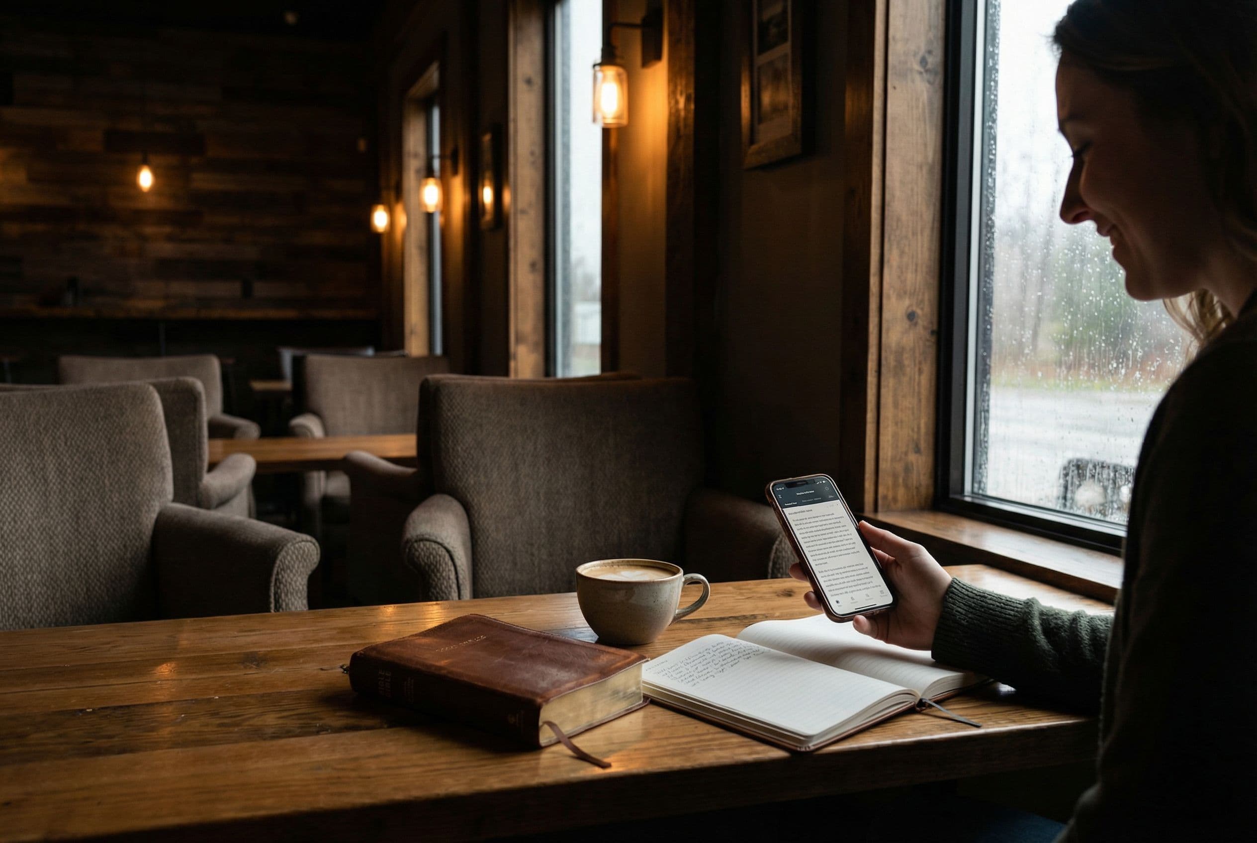 A Christian journaling setup with Bible study and Psalmlog