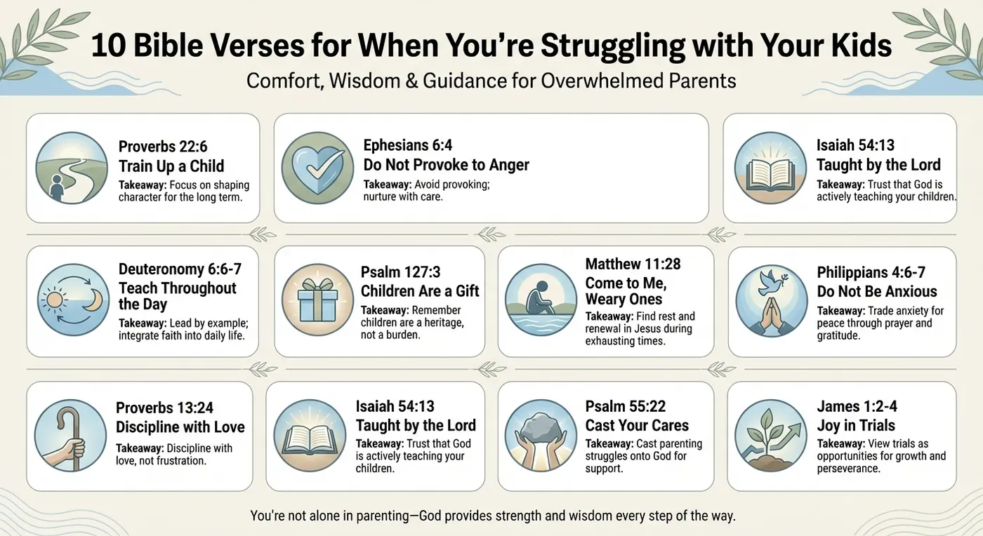 10 Bible Verses for Struggling Parents: Quick Reference Guide