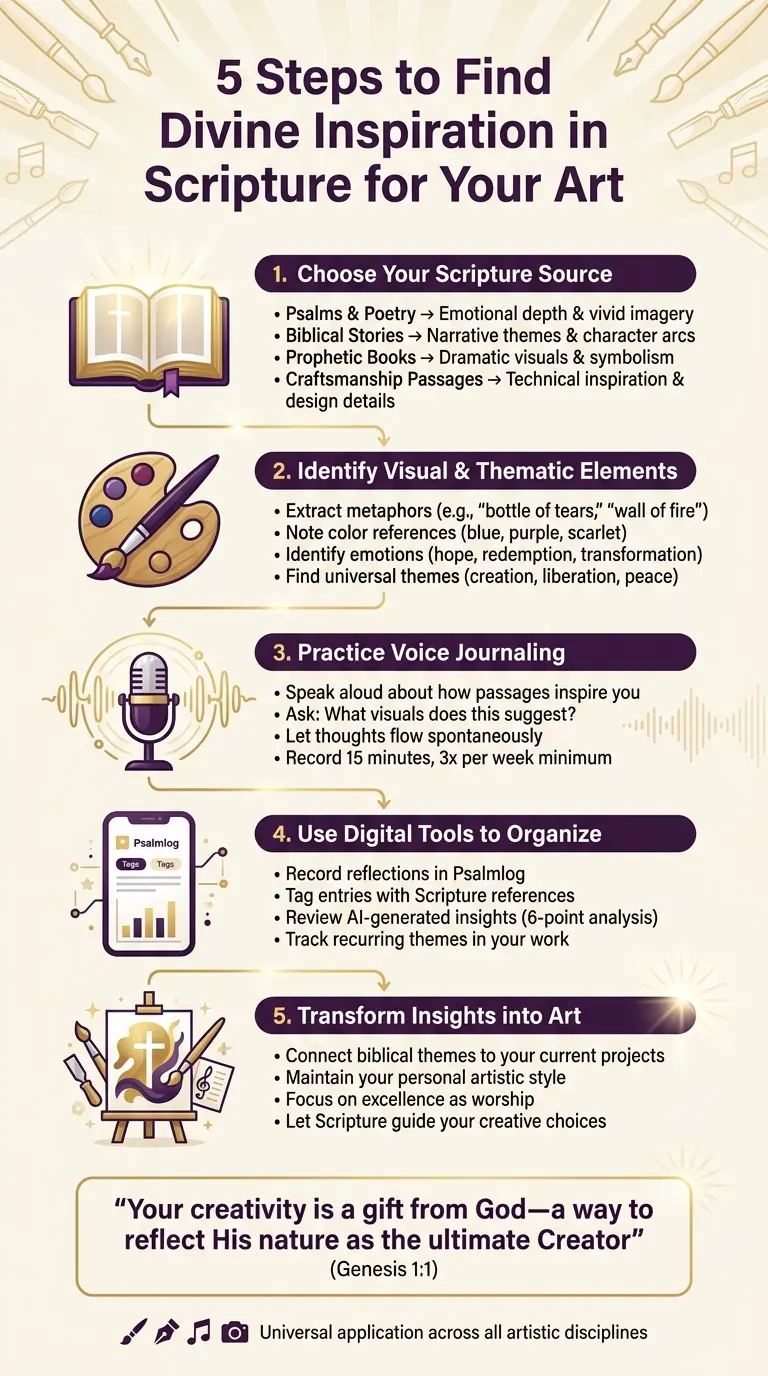 5-Step Process for Finding Divine Inspiration in Scripture for Creative Work