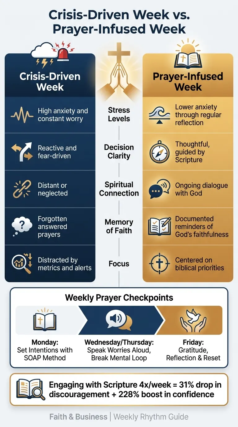 Crisis-Driven Week vs. Prayer-Infused Week: Faith in Business