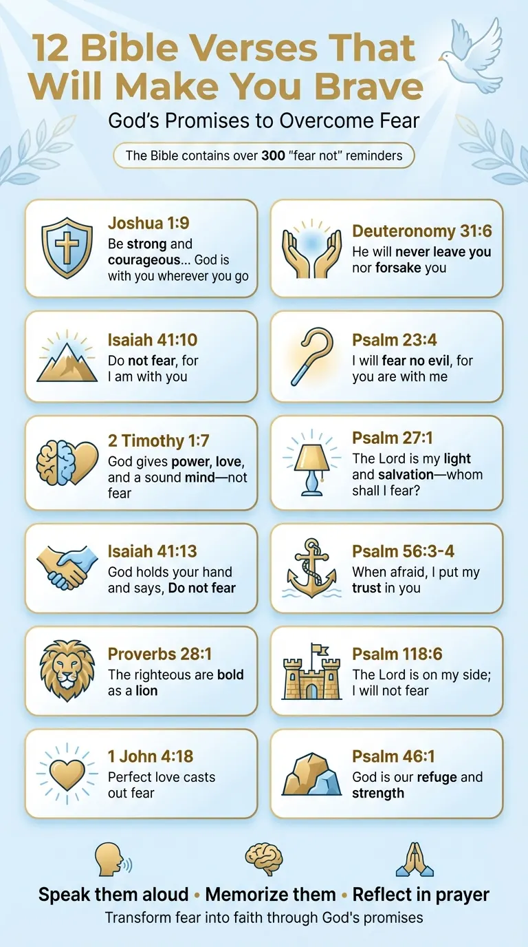 12 Bible Verses to Overcome Fear and Find Courage