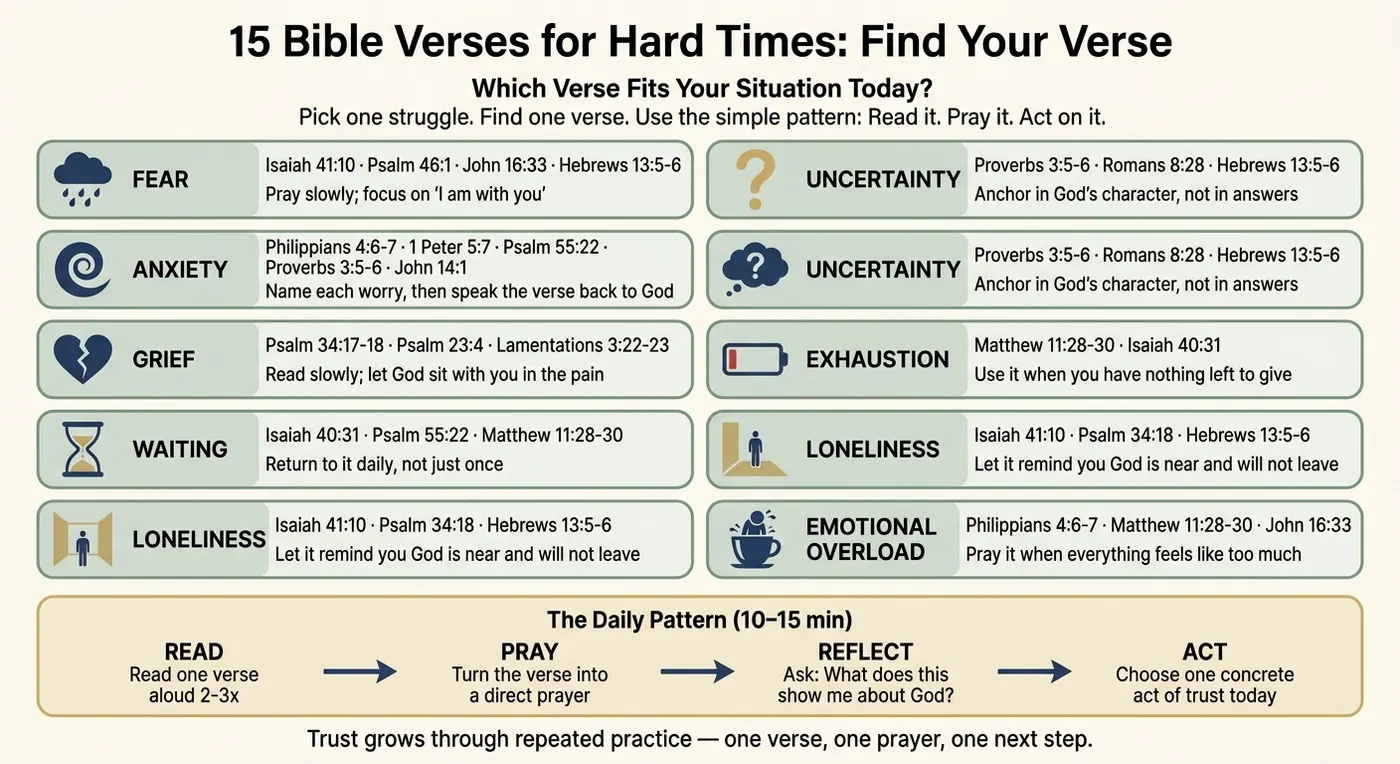 15 Bible Verses for Hard Times: Match Your Struggle to the Right Scripture