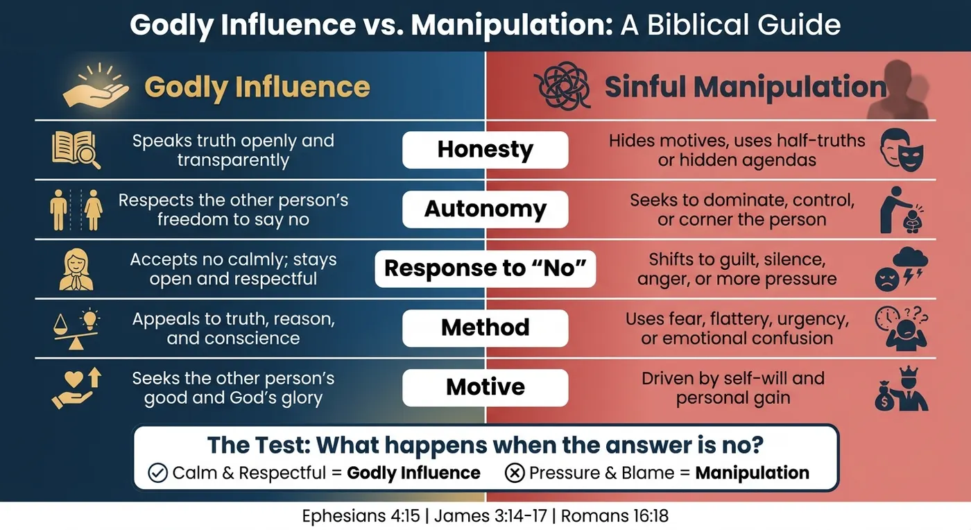 Godly Influence vs. Manipulation: A Biblical Guide