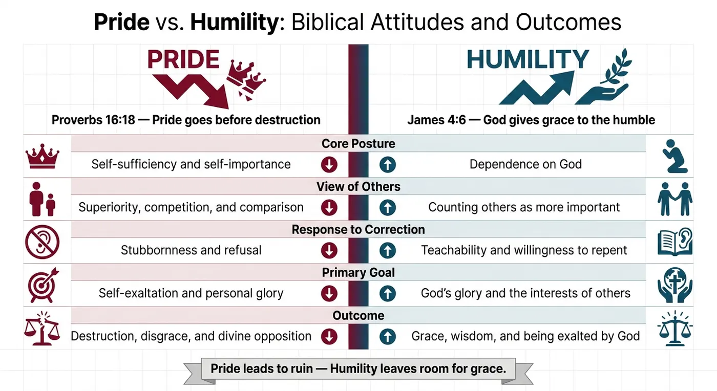 Pride vs. Humility: Biblical Attitudes and Outcomes